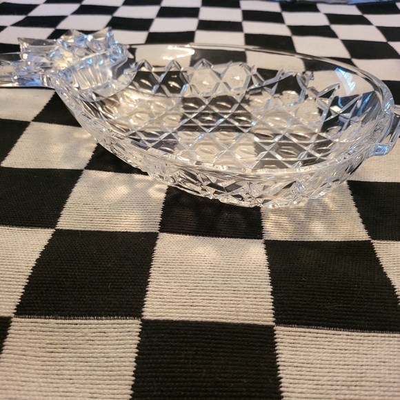 Vtg Shannon Clear Crystal Pineapple Hospitality Server Bowl - Picture 3 of 5